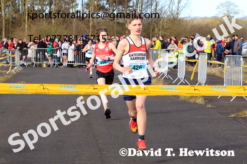 Boys and Girls Under-15s 2023 Elswick Harriers Road Relays, Albamarle Barrack Airfield, Ouston, Northumberland. Photo: David T. Hewitson/Sports for All Pics